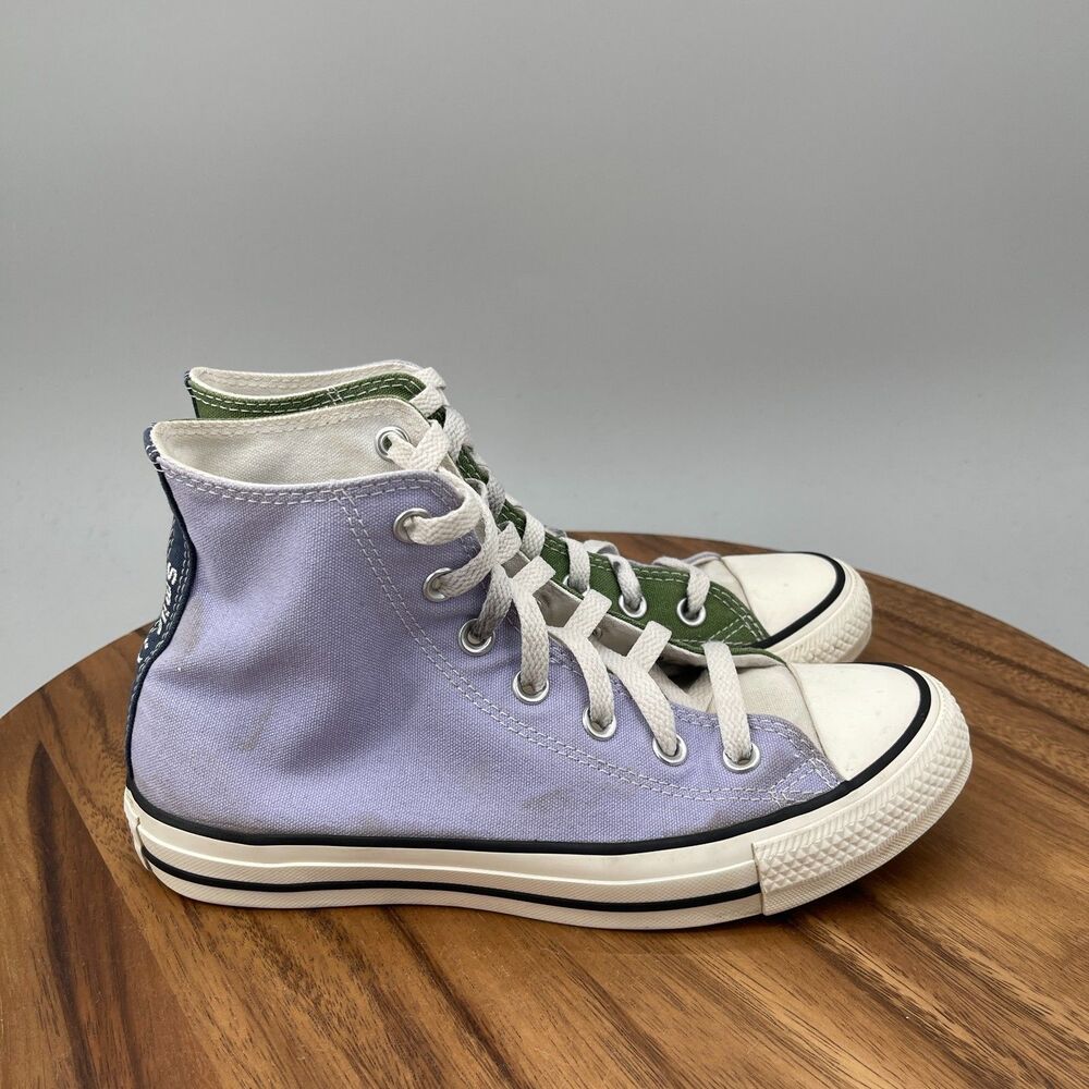 Converse Chuck Taylor All Star High By You Shoes Womens Size 7.5 Green Purple